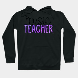 Music Teacher Purple Stripes Hoodie